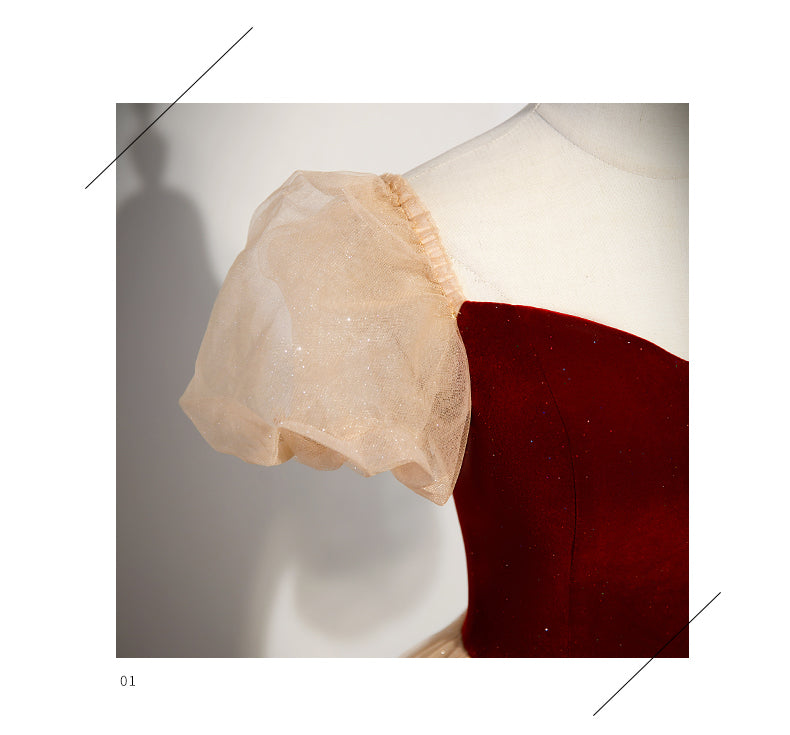 Red Wedding Dress French Princess Pettiskirt Gown