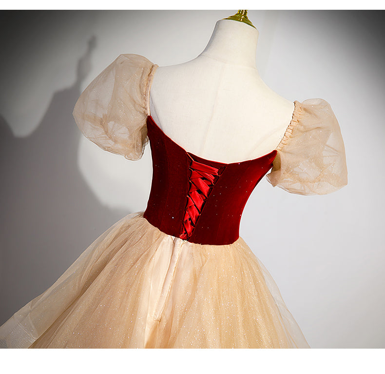 Red Wedding Dress French Princess Pettiskirt Gown