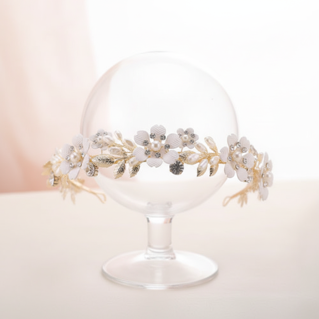 Tiara Wedding Crown Alloy Pearl Rhinestone