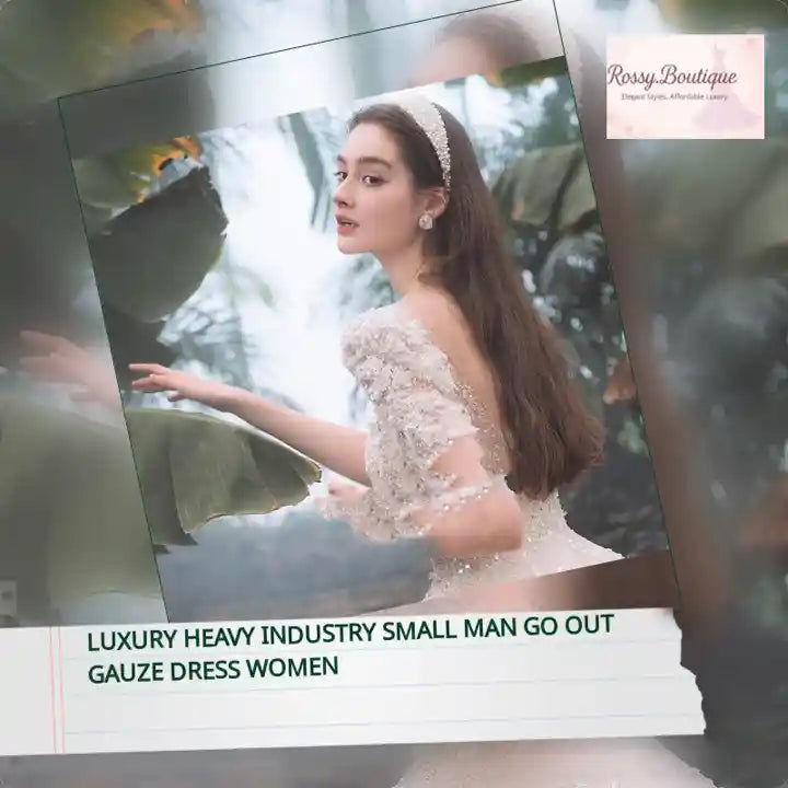 Luxury Heavy Industry Small Man Go Out Gauze Dress Women by@Outfy